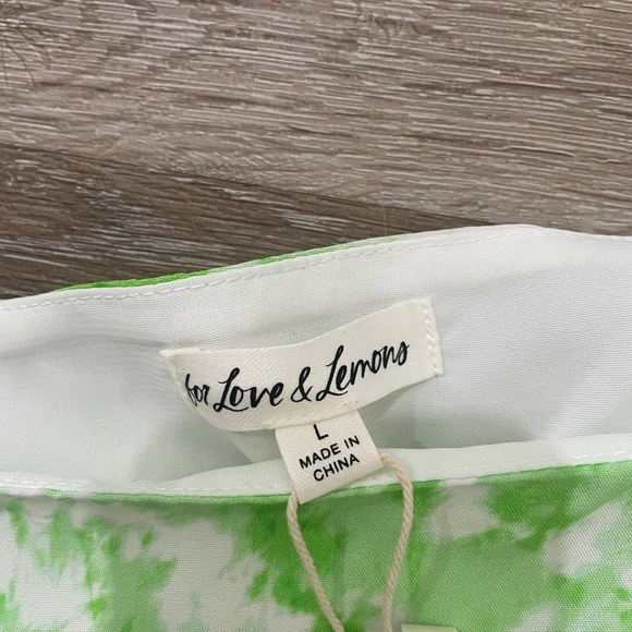 NWT For Love & Lemons Tie-Dye One-Shoulder Dress Green Size Largely - Picture 6 of 9